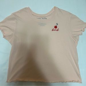 Cherry Bomb Ruffle Crop Top